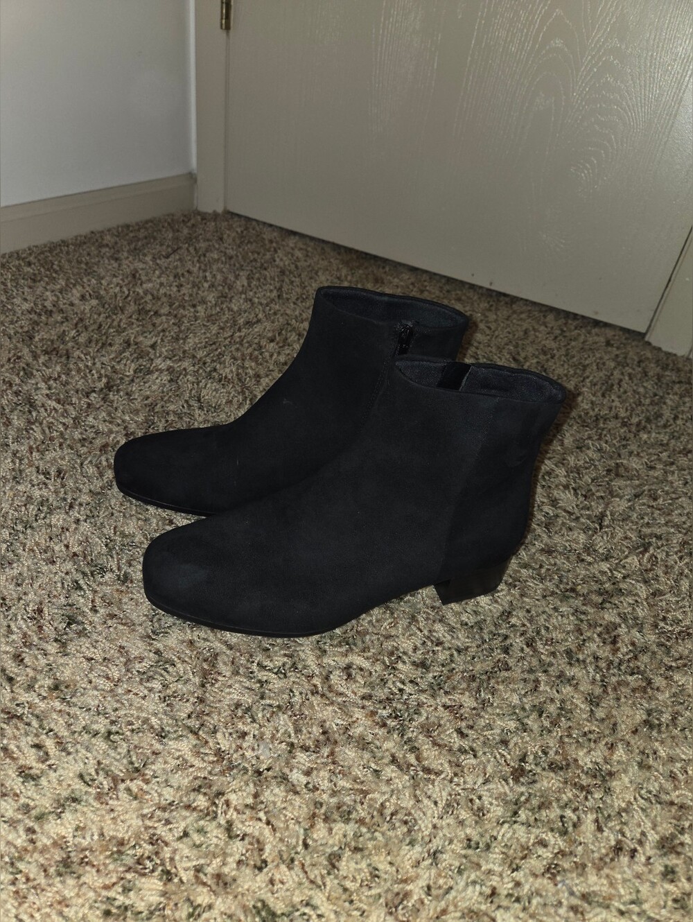 Time And Tru Black Ankle Boots Small Heels NWT Womens Size 9W